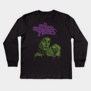 Vincent Price The Abominable Dr. Phibes and Vulnavia by HomeStudio Kids Long Sleeve T-Shirt